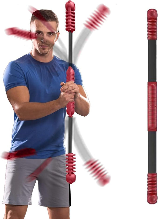 Fitness Bar for Workout,Elastic Exercise Bar, Vibration Weight Stick,Body Physical Therapy,Core Strength Training,Arm Shoulder Stretch At Home Gym.