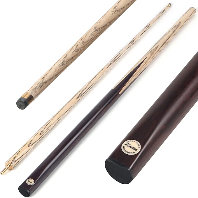 Kmise Pool Cue Set of 3, 57-inch Cue Sticks with 9.5mm Pro Tips, Splicing Process, Handmade from Premium Wood, Pool Sticks for Adults, for Men and Women, Bar Home Taple Sports