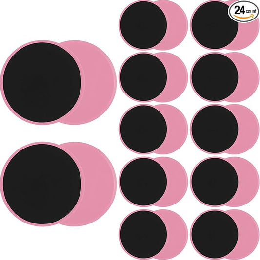 Wettarn 24 Pcs Core Sliders for Working Out Abdominal Exercise Gliding Discs Dual Sided Workout Disc Fitness Sliders Exercise Gear for Gym Floors Training Abdominal Core Strength