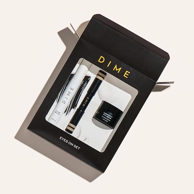 DIME Beauty Eyes On Set ($84 Value) - Includes Luminosity Eye Serum (15mL), Volume Mascara (8G), Boost Duo (3mL)