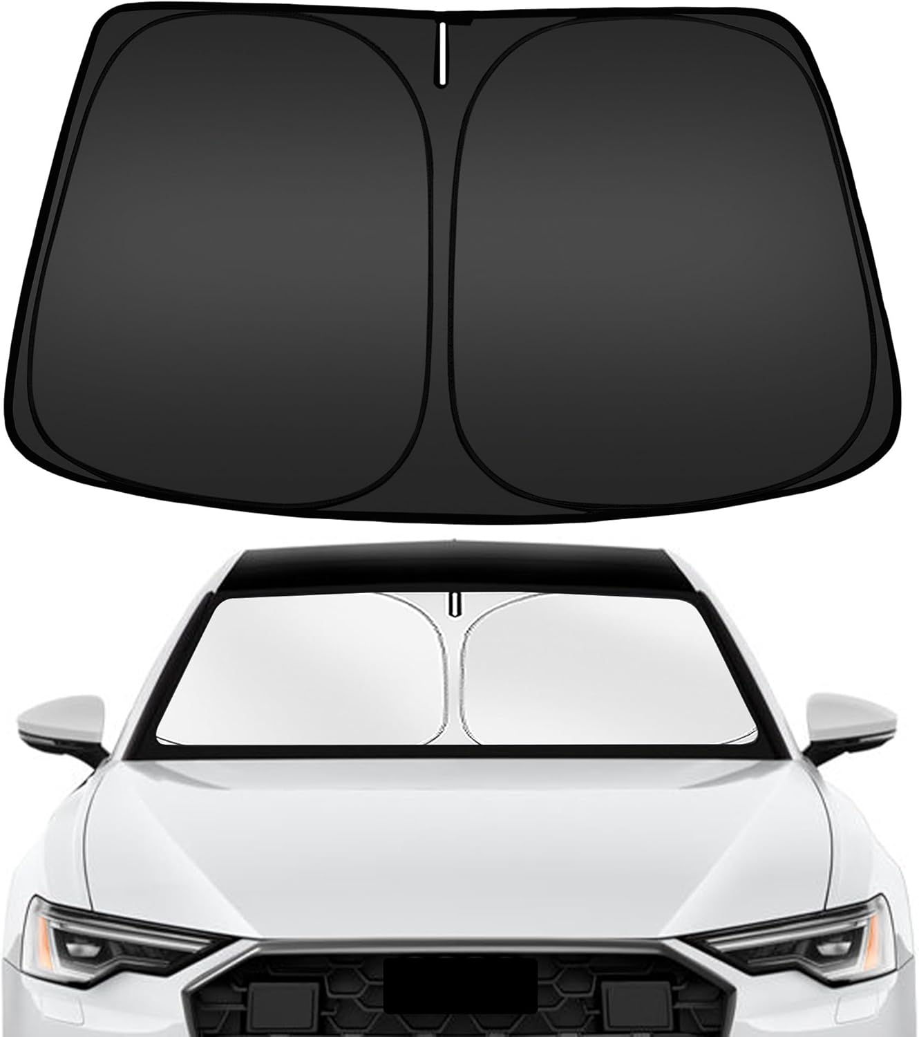 ARISMOTOR Windshield Sun Shade for Audi A6 2019-2025, Custom Fit Foldable Front Window Sunshade Sun Visor Protector, Block UV Rays Keep Your Car Cooler