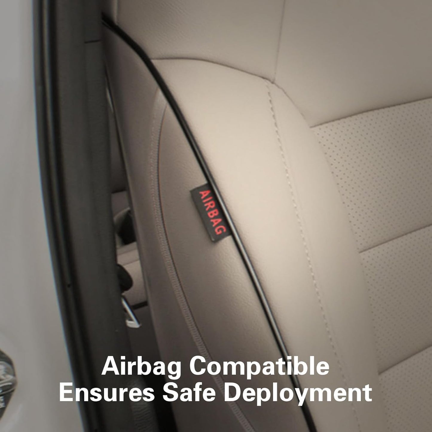 EKR Sienna Seat Covers for 2011-2020 Toyota Sienna LE,XLE, SE,XLE Premium 2nd Row 4/2/4 Split,8 Seats,Waterproof Car Seat Cover Full Set,Car Seat Protectors- Three Row,Leather (Beige)