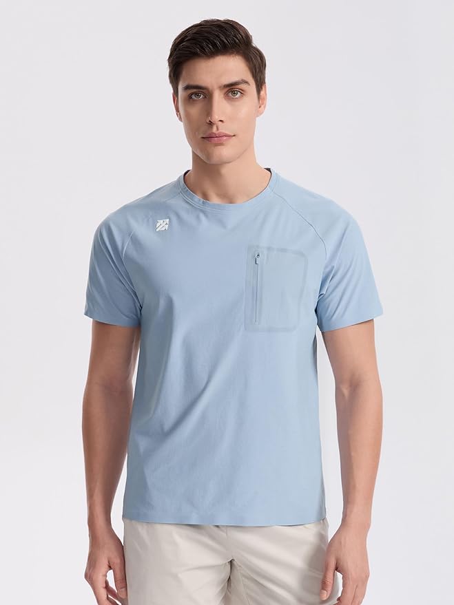 Moisture Wicking Quick Dry Soft Pickleball Workout Hiking Camping Running Shirts for Men Outdoor Sports