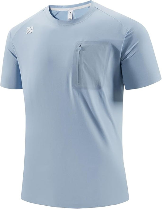 Moisture Wicking Quick Dry Soft Pickleball Workout Hiking Camping Running Shirts for Men Outdoor Sports