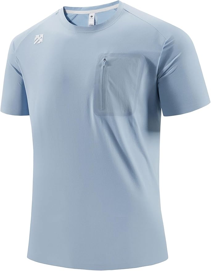 Moisture Wicking Quick Dry Soft Pickleball Workout Hiking Camping Running Shirts for Men Outdoor Sports