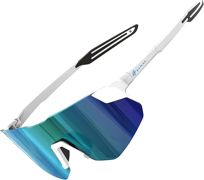 YAMAS Sport Sunglasses for Mens Womens, Wrap around Sunglasses, Non-Slip Nose Pads for Climbing and Running, UV400 Protection