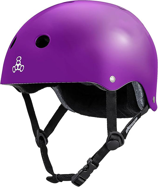 Triple Eight Deep Cover Helmet - Ideal for Skateboarding, Bicycling, BMX, and Roller Skating