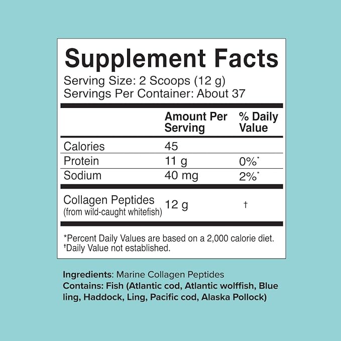 Great Lakes Wellness Sustainable Marine Collagen Peptides Powder for Skin, Hair, Nails, Joints & Digestion - Unflavored - Quick Dissolve Hydrolyzed, Wild Caught, MSC Certified, Non-GMO, Kosher - 16 oz