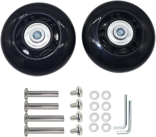 Mute Wear-resistant Outher Diameter 2.5 inch Luggage Suitcase Replacement Wheels Kit Inline Outdoor Skate Replacement Wheels (2.5 in × 0.94 in)