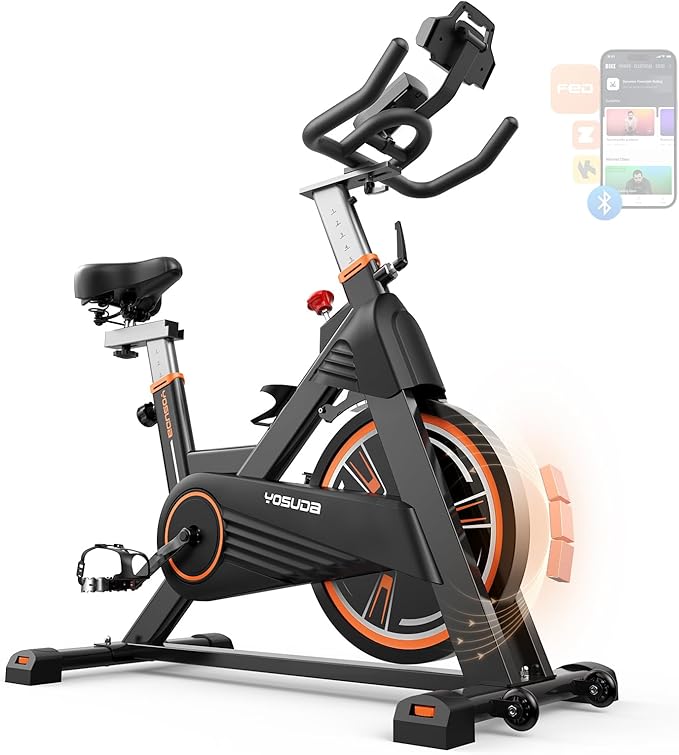 YOSUDA PRO Magnetic Exercise Bike 350 lbs Weight Capacity - Indoor Cycling Bike Stationary with Comfortable Seat Cushion, Silent Belt Drive