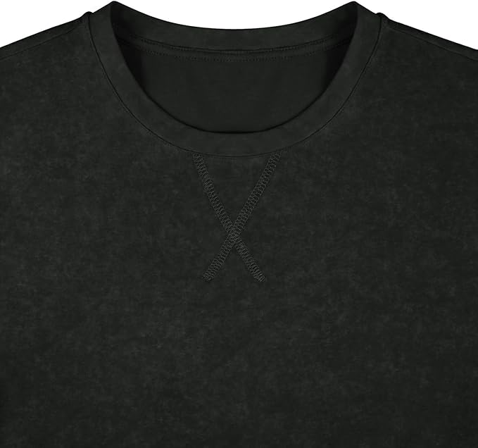 LOGEEYAR Men's Athletic Washed T-Shirts Basic Crew Neck Tees Tops Causal Distressed Cotton T Shirts for Men