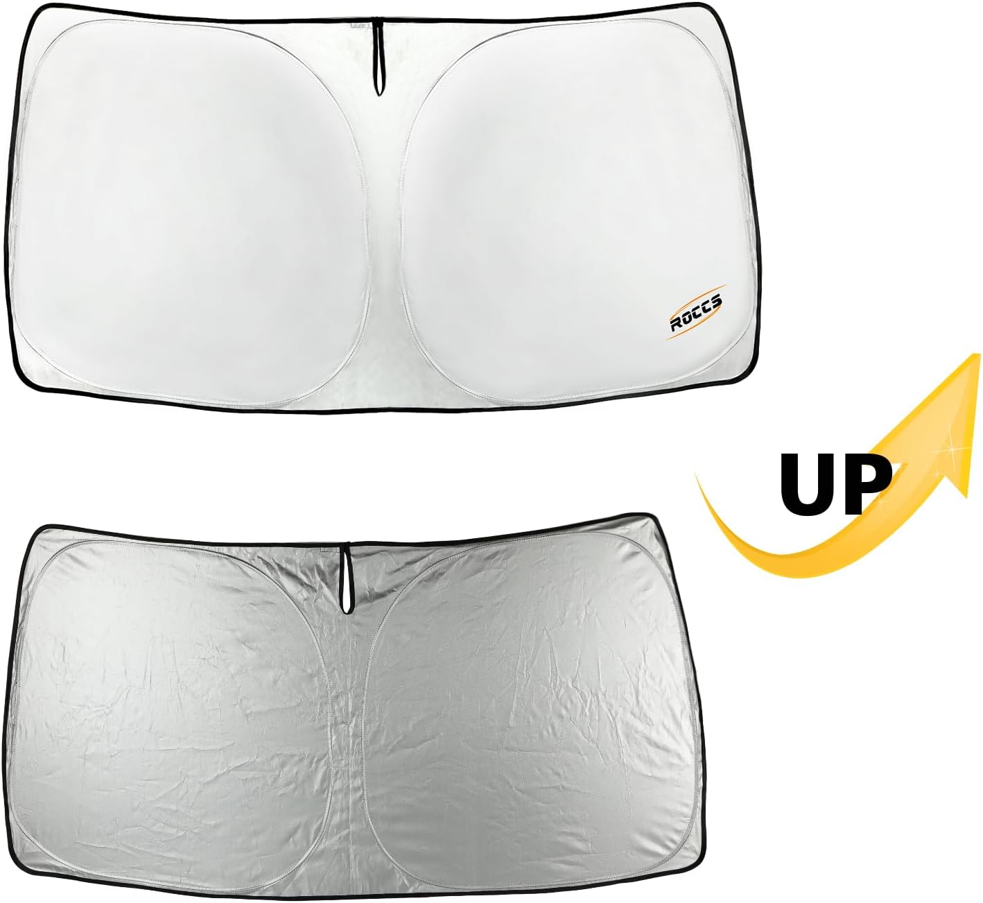 ROCCS Windshield Sun Shade fit for Toyota 4Runner 2010-2023 2024 2025,Foldable Front Window Sunshade Sun Visor Protector Blocks UV Rays Keep Your Car Cooler