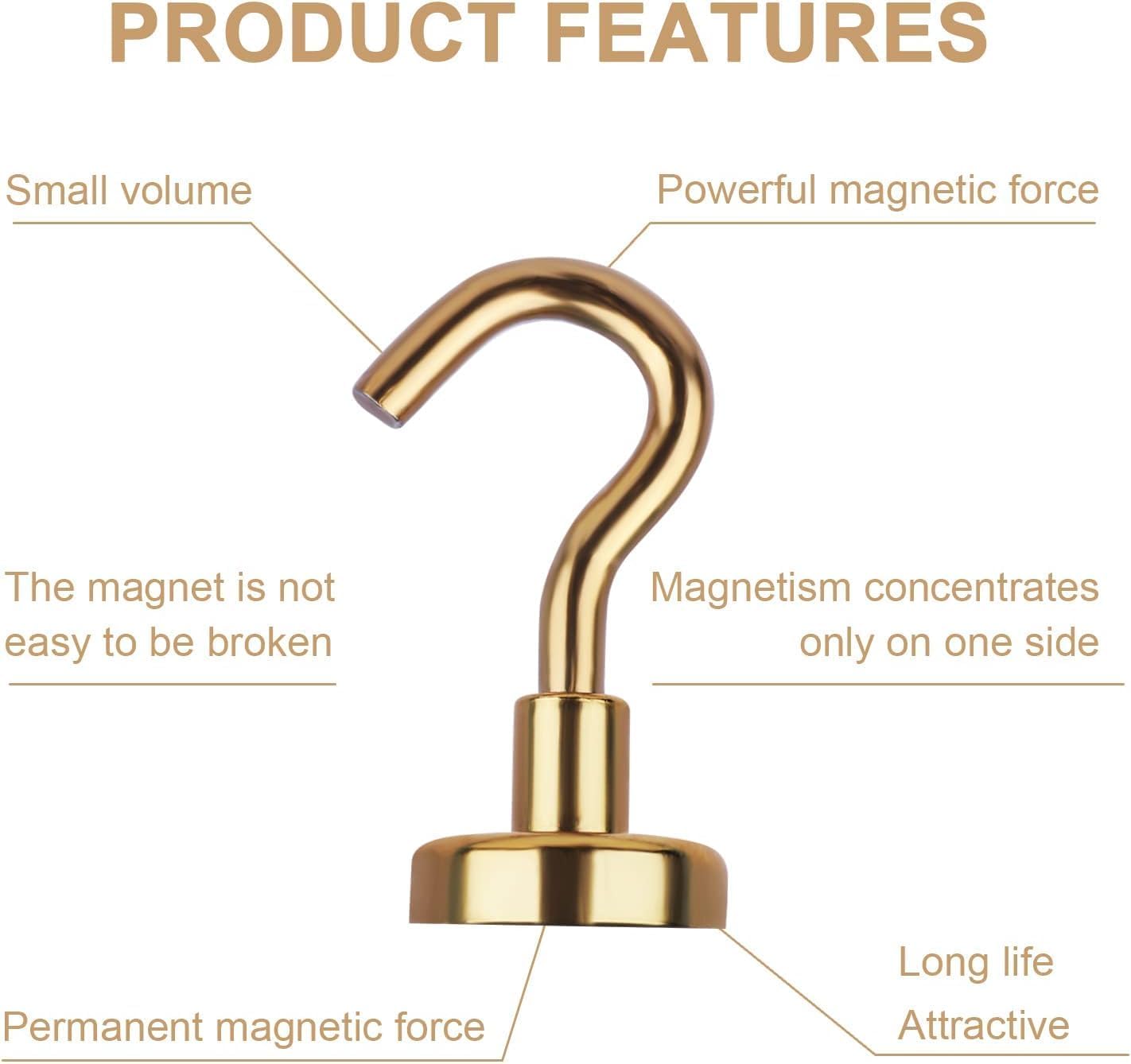 DIYMAG Magnetic Hooks, 30Lbs Strong Heavy Duty Cruise Magnet S-Hook for Classroom, Fridge, Hanging, Cabins, Grill, Kitchen, Garage, Workplace and Office Etc, (20 Pack-Yellow)