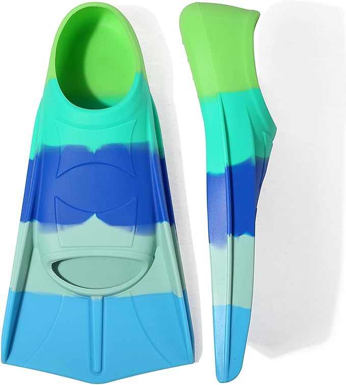 Kids Swim Fins,Short Kids Fins Youth Swimming Flippers for Lap Swimming Training for Children Girls Boys Beginners
