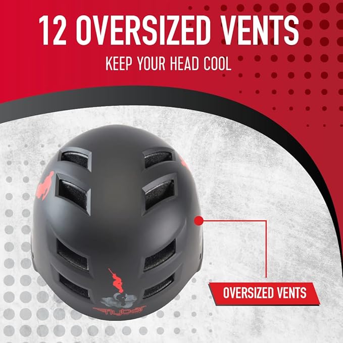 Flybar Bike Helmet- Multi Sport Dual Certified Adjustable Dial, Lightweight Skateboard Helmet, Roller Skating, Pogo, Electric Scooter, Snowboard, Boys and Girls Kids- Adults Helmets