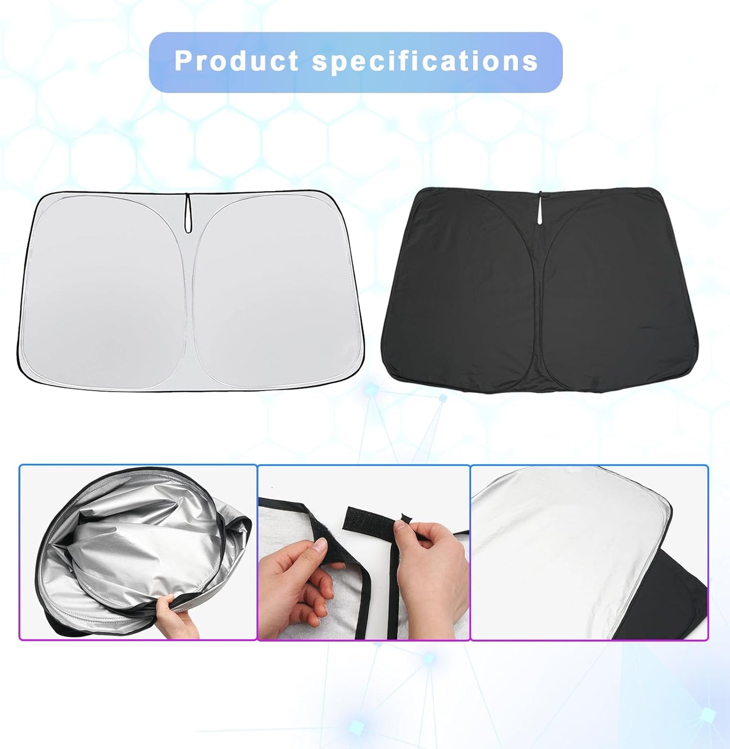 SXCY for 2020-2023 2024 BMW 3 Series Windshield Sunshade 2022-2024 3 Series 330i M340i Accessories 2023 2024 3 Series Sun Shade Foldable Sun Shield for 2024 BMW 3 Series Sun Protector, Silver