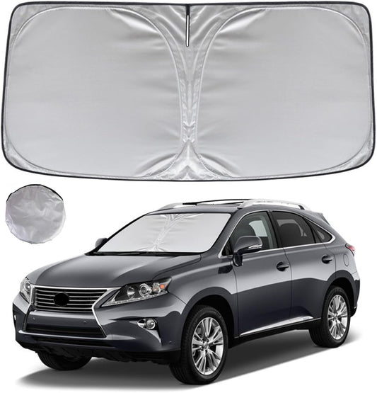 KAYZT Windshield Sun Shade for 2010-2015 Le-xus RX350/RX350h/RX450/RX450h Foldable Sunshade Front Window Custom Fit Car Accessories