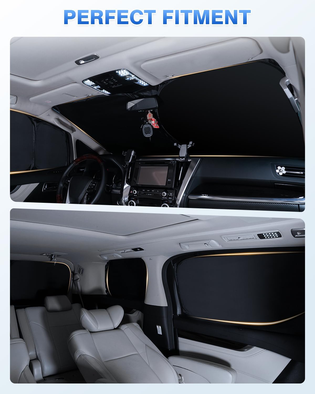 Sunshades for Hyundai Tucson 2016-2021 Accessories Windshield Sun Shade Side Rear Window Shade Cover Sun Visor Shield Privacy Protection Keep Vehicle Cool Black 8PCS