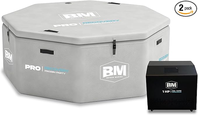 Inflatable Octagonal Ice Bath Tub with1 HP Chiller, Hot & Cold, Ozone, WiFi, Dual Filters, Fast Cooling, 660 Gallon, 78.74" x 78.74" x 27.56", Cold Plunge Tub for Recovery, Fits 8-10 People