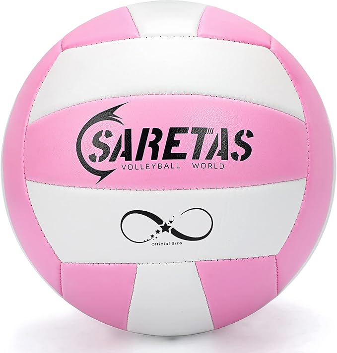 Beach/Water/Sand Volleyballs, Outdoor/Indoor Official Size, Soft Touch Volleyball for Beginners, Cute Volley Ball for Girls/Kids/Youth, Ideal Gifts with Pump for Backyard, Pool, Middle School