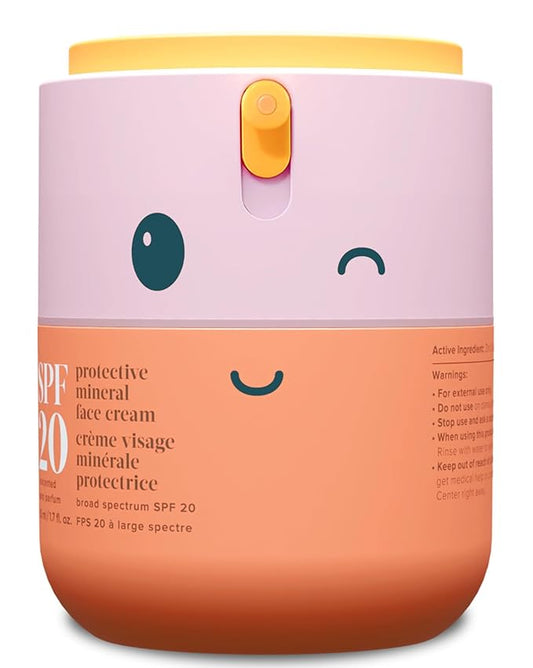 Evereden Kids Face Cream, 1.7 oz. | Fragrance-Free and Kids Face Lotion with SPF 20 | Clean and Non-Toxic Face Moisturizer | Multi-Vitamin Skin Care | FSA Eligible