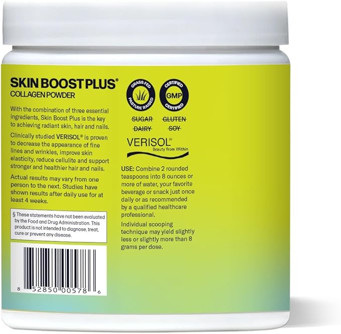 Skin Boost Plus (Chocolate) [30-Serves] | Collagen Powder Supplement with Verisol Bioactive Hydrolyzed Collagen Peptides, Vitamin C & Hyaluronic Acid to Improve Skin Elasticity