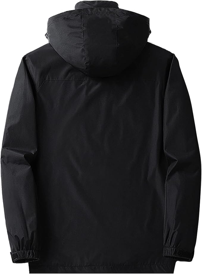 Mens Lightweight Waterproof Jacket Windproof Rain Hooded jackets for Running Hiking Cycling Travel M-7XL