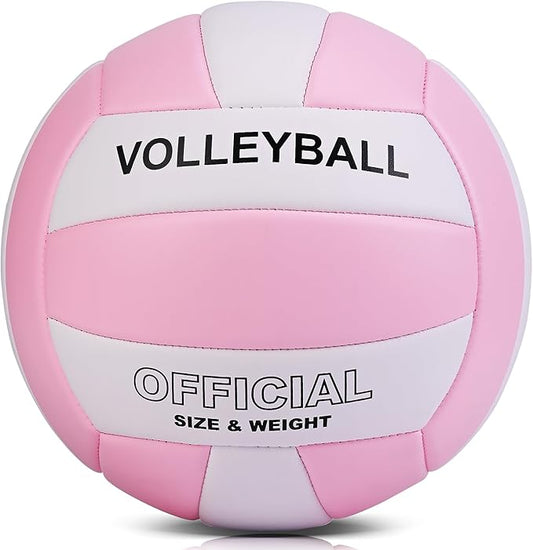 EVZOM Super Soft Volleyball Beach Volleyball Official Size 5 for Outdoor/Indoor/Pool/Gym/Training Premium Volleyballs Equipment Durability Stability Sports Ball