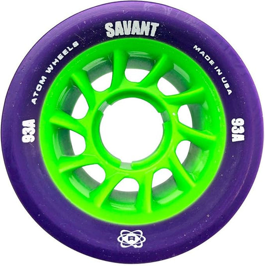 Atom Quad Wheels - Savant (62mmx40mm, Purple (93A), 4pk)