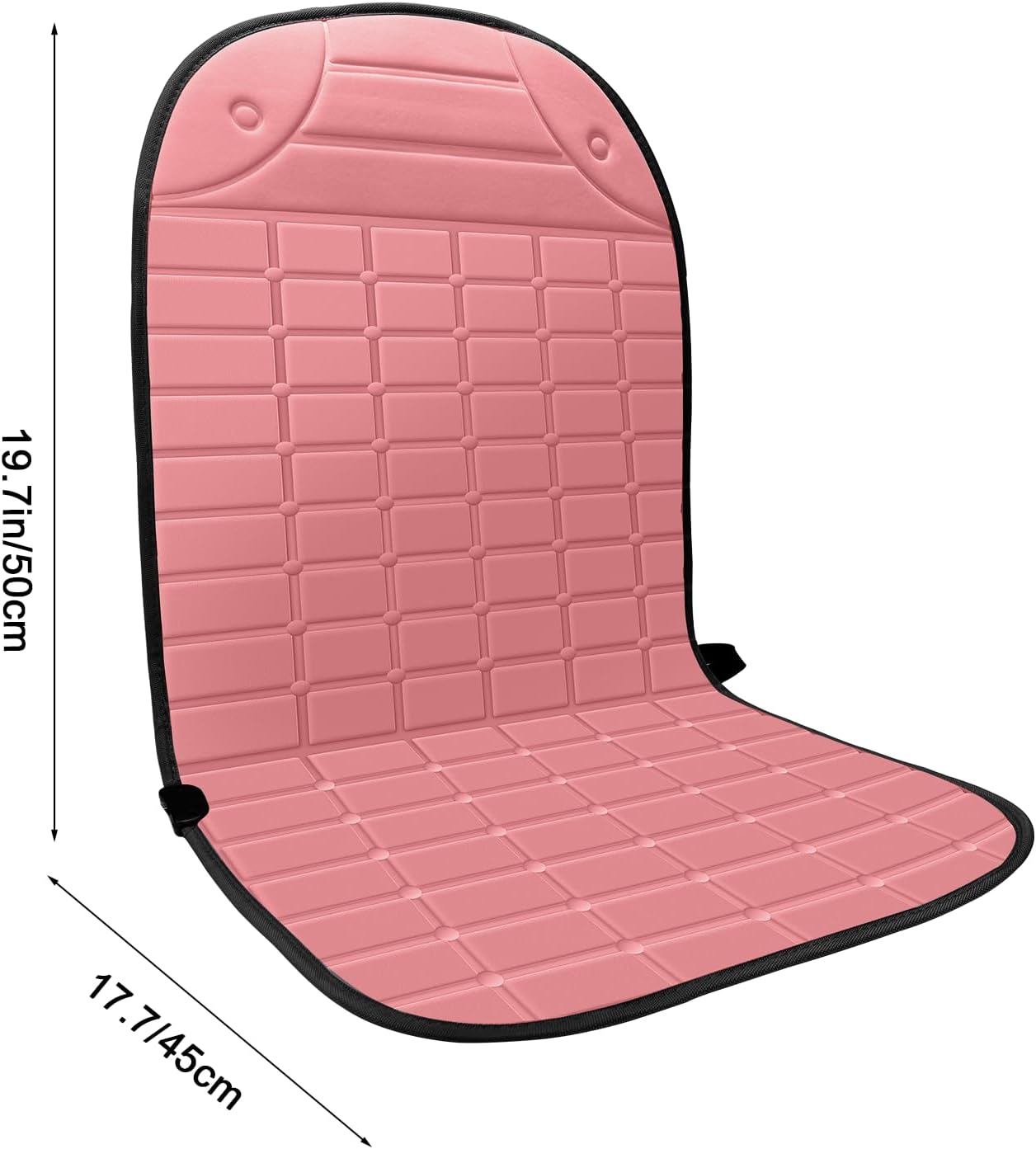 2 Pack Winter Seat Cushion - Portable Comfortable Fiber Seat Cover with Adjustable Buckle for Full Back and Seat (Pink)