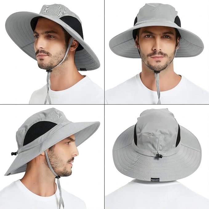 EINSKEY Wide Brim Sun Hat, UPF 50+ UV Protection Waterproof Packable Bucket Hat for Men & Women, Fishing Hiking Beach Garden