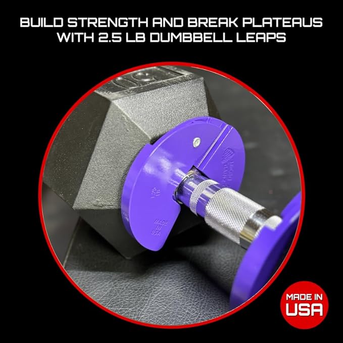 Micro Gainz Dumbbell Fractional 1.25lb Weight Plate, Ideal for Micro Loading, (Choose Color) 4 Piece Fractional Weight Plates, Designed for Dumbbell Training, Made In USA