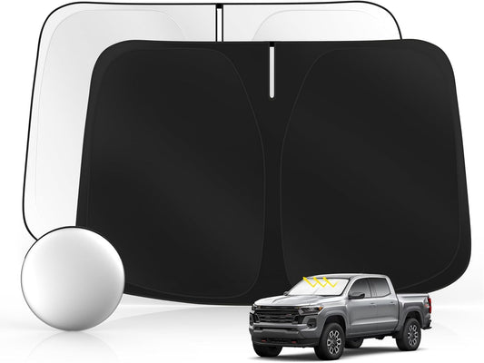 Windshield Sun Shade for Ch-evro-let Colorado 2023-2025 2026 Foldable Sunshade Custom Fit Front Window Car Interior Accessories Protector Blocks UV Rays