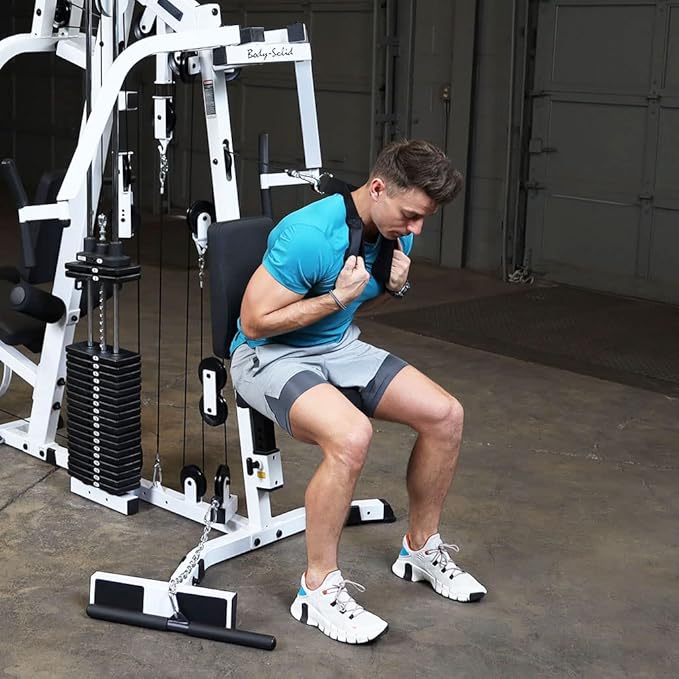 Body-Solid Multi-Station, Single Weight Stack Home Gym Machine, Arm & Leg Strength Training Functional Exercise Workout Station, 210lbs. Black Weight Stack