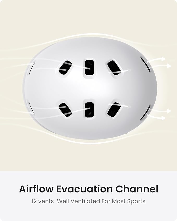 OutdoorMaster Skateboard Cycling Helmet - Two Removable Liners Ventilation Multi-Sport Scooter Roller Skate Inline Skating Rollerblading for Kids, Youth & Adults