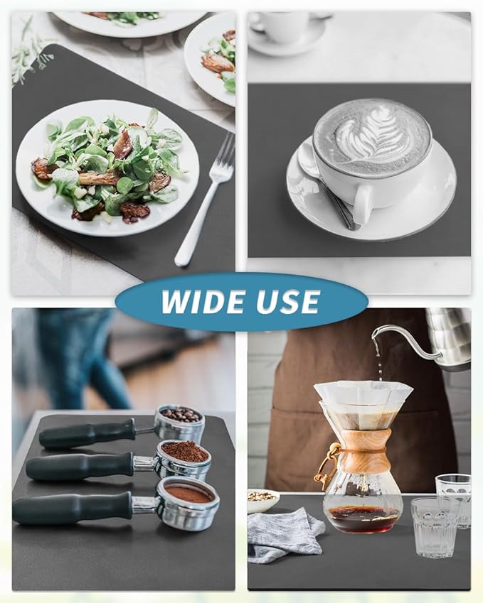 AMOAMI-Coffee Mat Hide Stain Rubber Backed Absorbent Dish Drying Mat for Kitchen Counter-Coffee Bar Accessories Fit Under Coffee Maker Coffee Machine Coffee Pot Espresso Machine Dish Rack