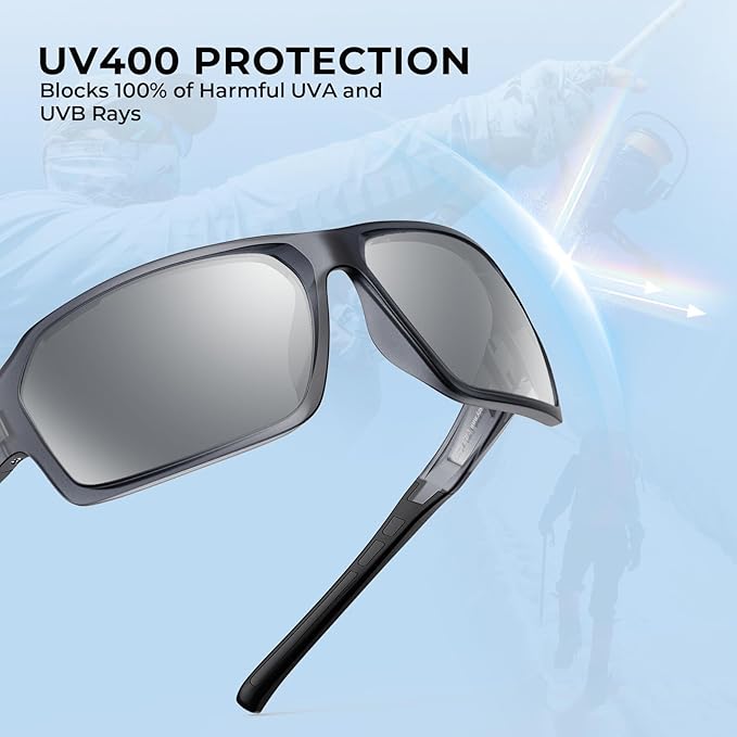 KastKing Chippewa Polarized Fishing Sunglasses, UV400 Protection Full Wrap Frame Sports Cycling Sunglasses, 1.0mm TAC Lenses