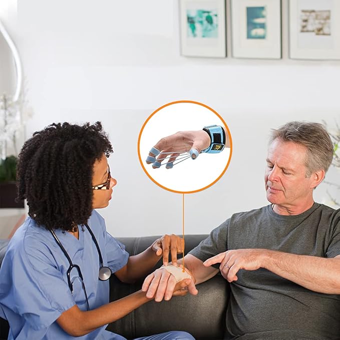 Finger Strengthener Hand Grip Strength Trainer Finger Extension Stretcher Exerciser Hand Rehab Work Out Relieve Pain Arthritis and Grip Training Krdebasai 40LB