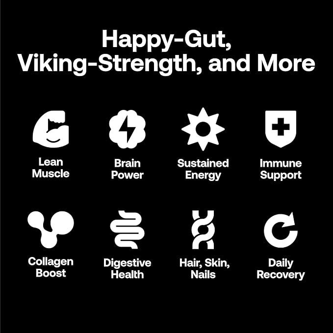 Happy Viking Strawberry Protein + Superfoods Powder, Created by Venus Williams, 20G Protein, Low Carb, Keto, Vegan, Gluten-Free, Non-GMO, Superfoods, Complete Meal Replacement, 1 Canister (24 oz.)