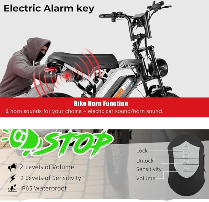 V20 4.0 Electric Bike for Adults,28/30Mph Max Speed,48V15.6Ah Battery,25-68 Miles Max Range, Dual Hydraulic Brakes Ebike,Turning Light, Electric Bike for Commute/Offroad/Rain/Snow Riding.