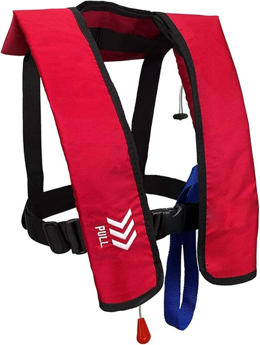 Manual Inflatable Life Jacket|Life Vest for Adults|PFD Low Profile|Supports up to 330 lbs(YSH700)