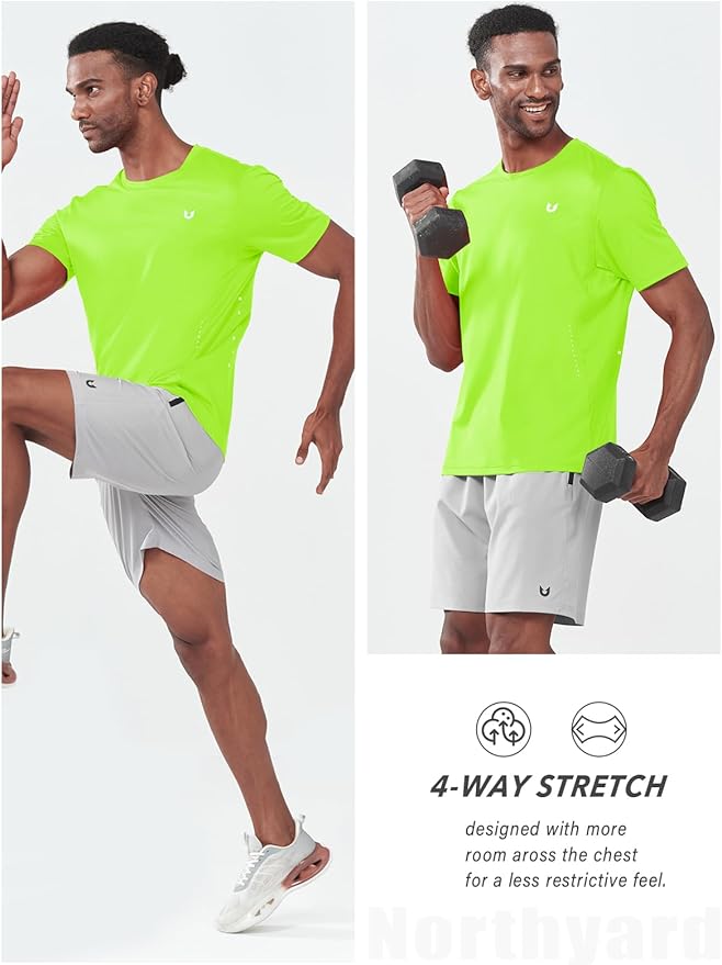 NORTHYARD Mens Athletic Shirts Short Sleeve Gym Workout Running Training Sports Performance T Shirt Basic Tee for Men