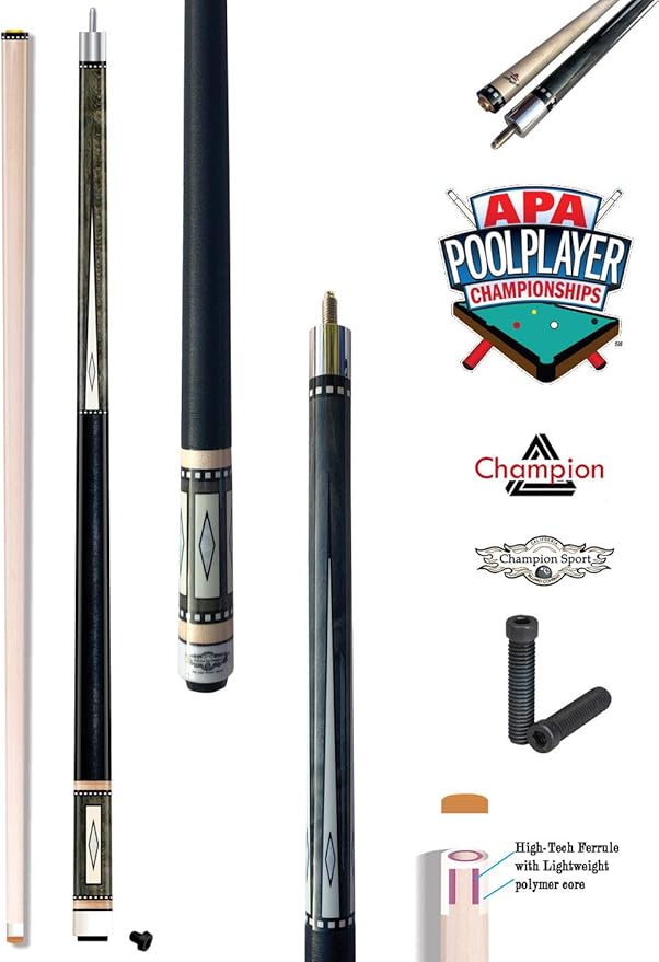 2021 Champion Lost Pieces Series Putere Pool Cue Stick, Low Deflection Pro Taper, Model: LPC3, Putere Cue
