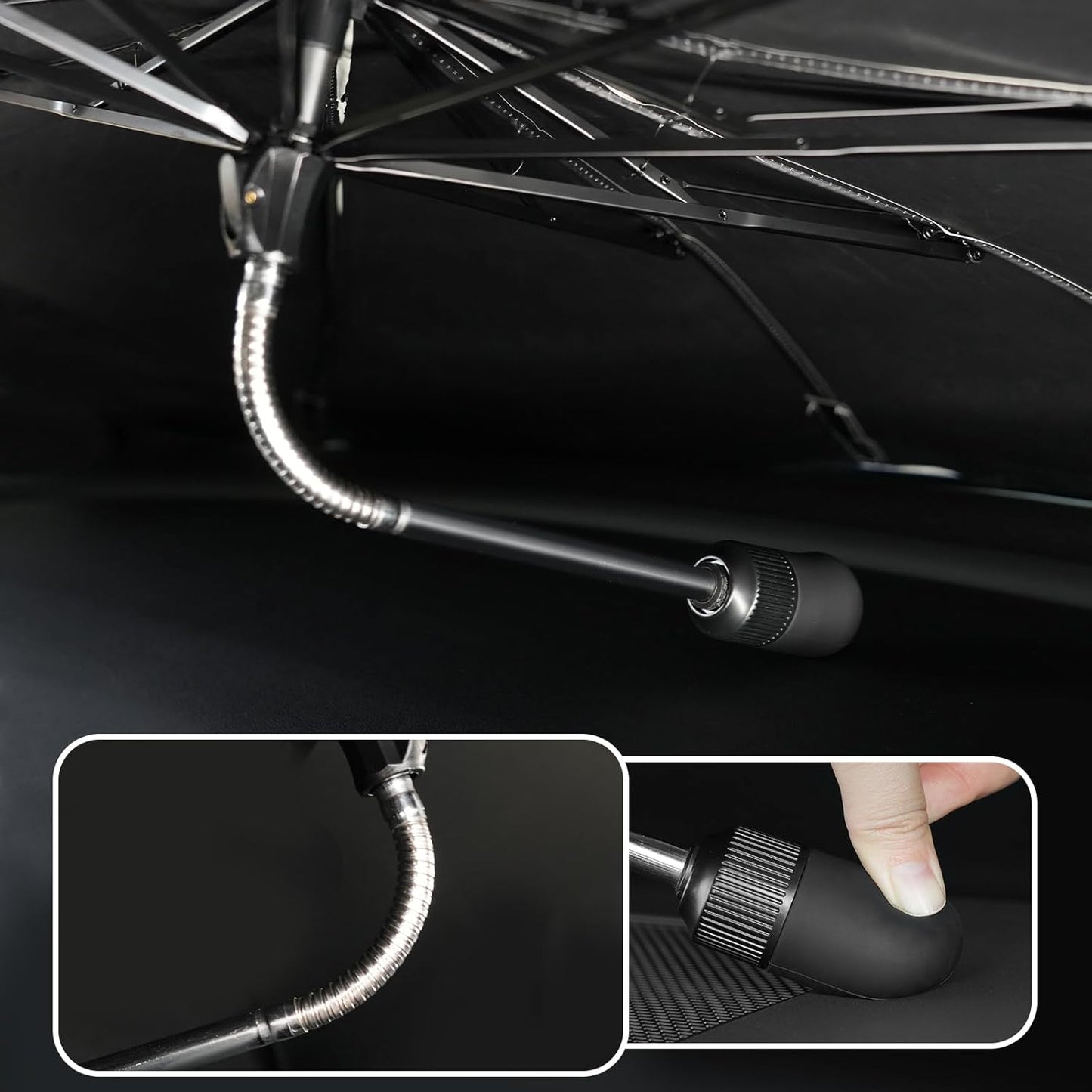 2017-2026 Upgraded for Tesla Model Y 3 S Sunshade, Portable Foldable Sunshade Accessories, [Nano Ice Crystals Coating] UV Protection, Keeps Interior Cool (for 2017-2026 Tesla Model 3/Y/S)