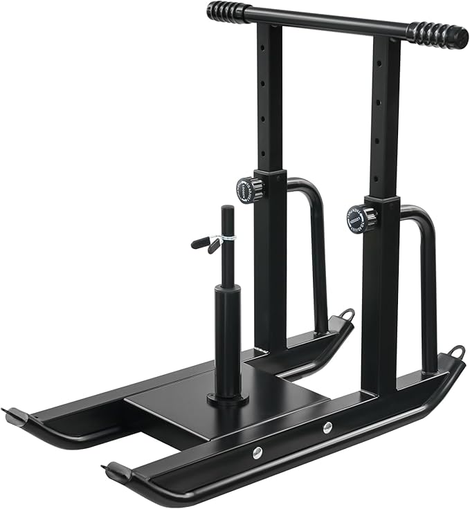 Weight Sled for Strength Training, Heavy Duty Fitness Sled with Shoulder Straps Adjustable Push Pull Sled for Speed, Agility, and Explosive Power, for 1" & 2" Plates