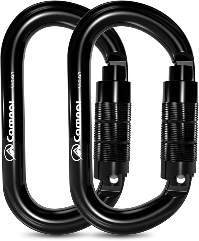 Heavy Duty Carabiner, 25kn(About 5620 lbs) Oval Carabiner Clip O-Shape Rock Climbing Carabiner Lightweight Caribeener for Climbing, Mountaineer, Aerial Work