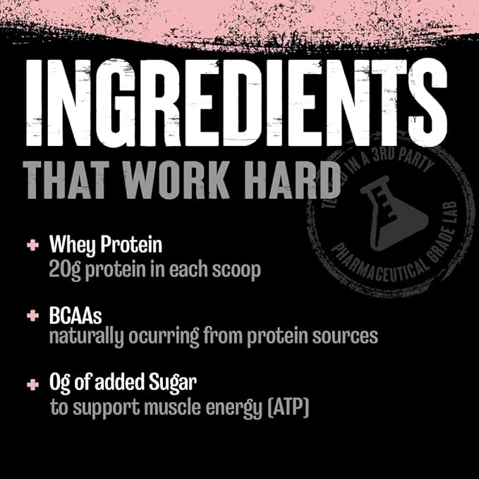 Animal 100% Whey Protein Powder – Whey Blend for Pre or Post Workout, Recovery, Anytime Low Sugar Protein Boost Meal Replacement with BCAA Branched Chain Amino Acids – New Flavor, Strawberry, 4 lb