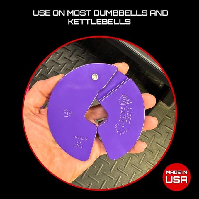Micro Gainz Dumbbell Fractional 1.25lb Weight Plate, Ideal for Micro Loading, (Choose Color) 4 Piece Fractional Weight Plates, Designed for Dumbbell Training, Made In USA