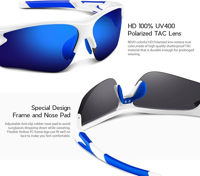 BEACOOL Polarized Sports Sunglasses for Men Women Youth Baseball Fishing Cycling Running Golf Motorcycle Tac Glasses UV400