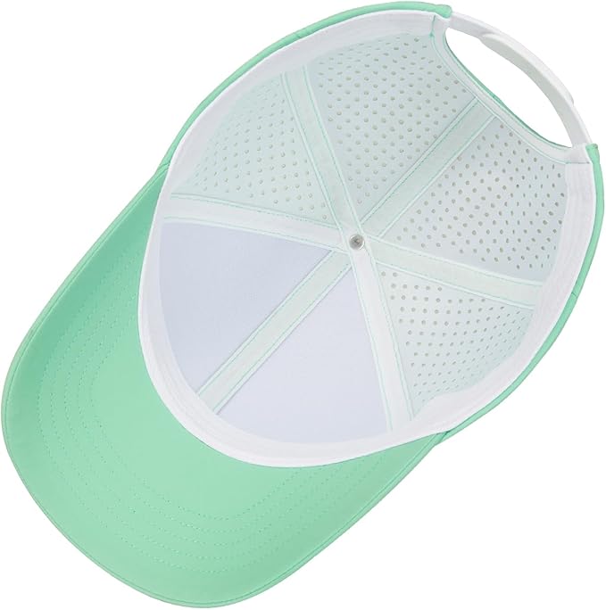 VOBOOM Men Quick Dry Baseball Cap Laser Cut Mesh Ball Curved Brim Snapback Hat